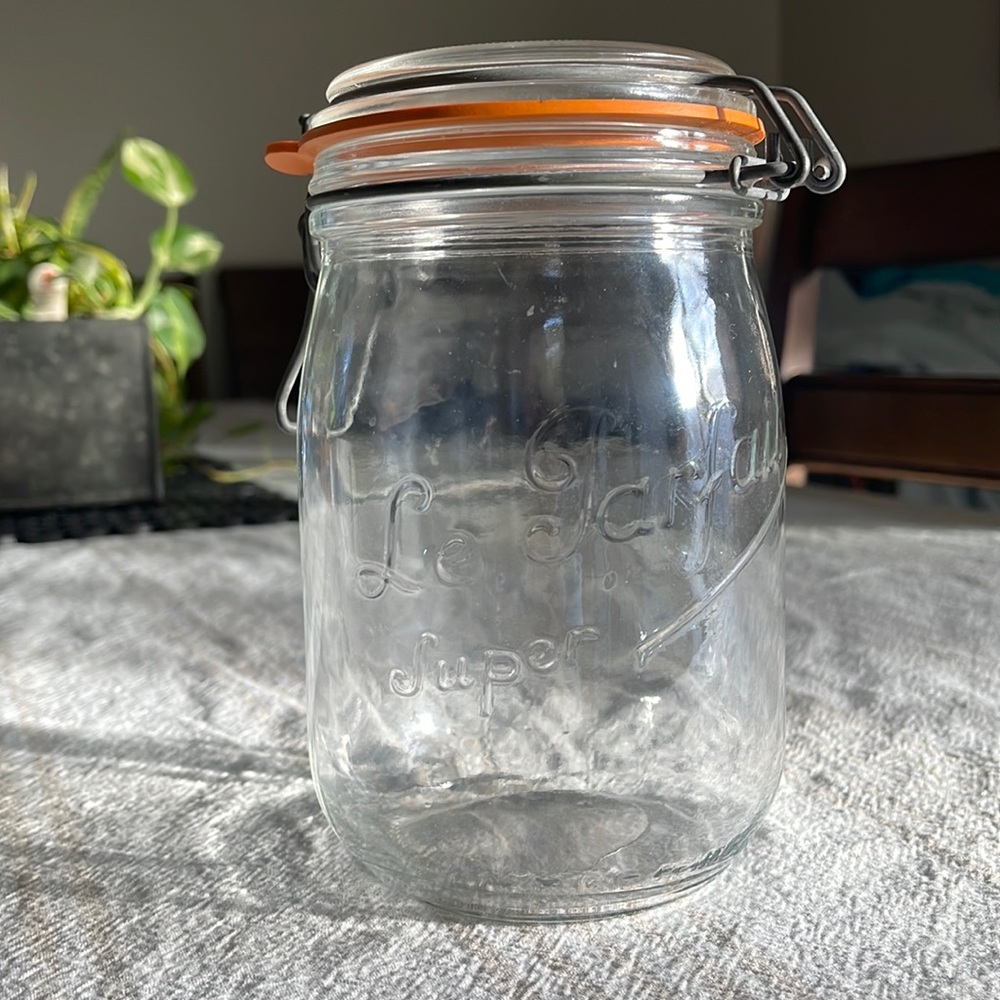 LE PARFAIT SUPER 1L AIRTIGHT CANNING JAR - MADE IN FRANCE 🇫🇷